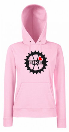 Dámska mikina s kapucňou BIKE, ružova