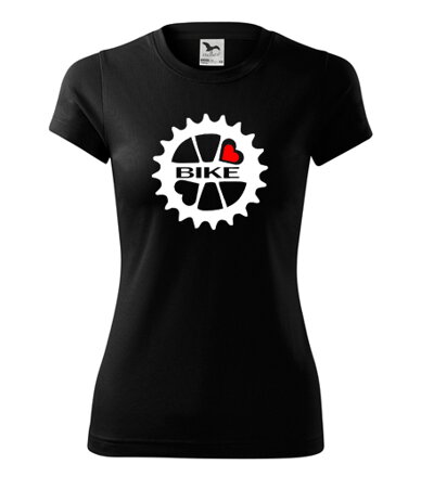 Dámske tričko BIKE, čierne