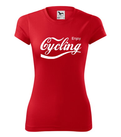 Dámske tričko CYCLING enjoy, červene