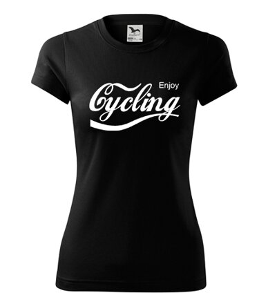 Dámske tričko CYCLING enjoy, čierne