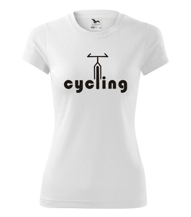Dámske tričko CYCLING, biele