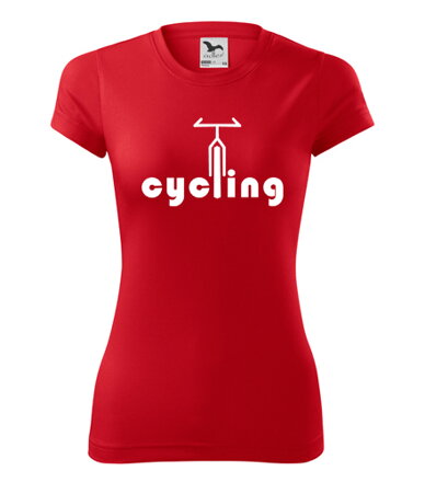 Dámske tričko CYCLING, červene