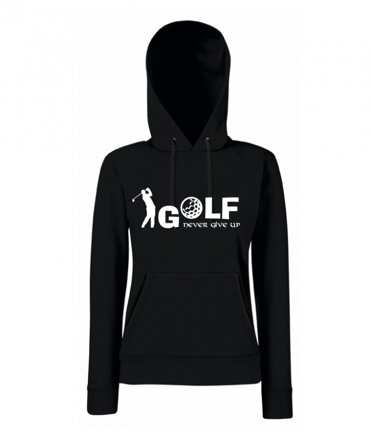 Dámska mikina s kapucňou GOLF, čierna
