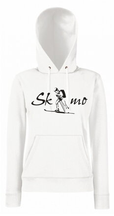 Dámska mikina s kapucňou SKIMO, biela