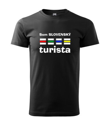 Tričko SLOVENSKÝ turista, čierne