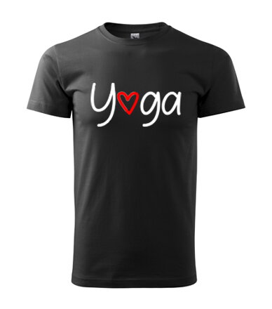 Tričko YOGA love, čierne