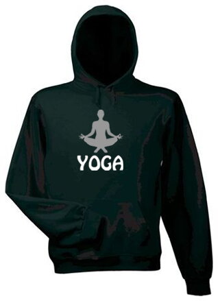 Mikina s kapucňou YOGA, čierna