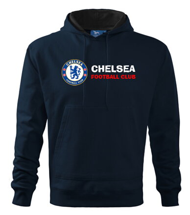 Mikina s kapucňou FC CHELSEA, tmavomodrá