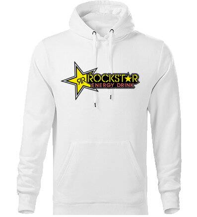 Mikina s kapucňou ROCKSTAR, biela
