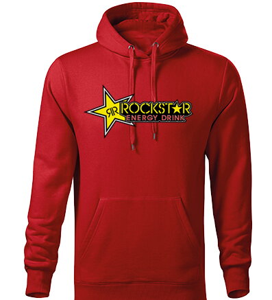 Mikina s kapucňou ROCKSTAR, červená