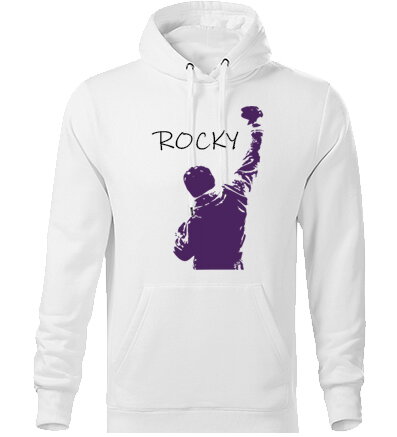 Mikina s kapucňou ROCKY, biela