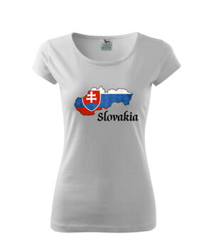Dámske tričko Slovakia, biele