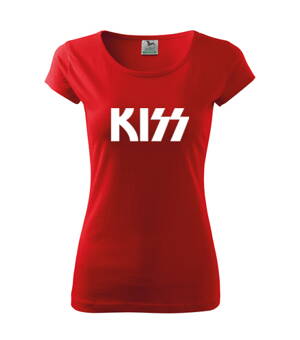 Dámske tričko KISS, červene