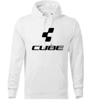 Mikina s kapucňou CUBE, biela
