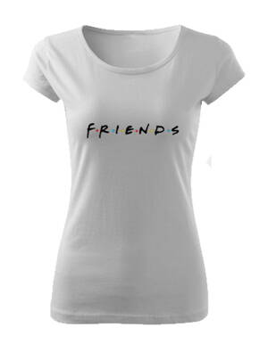 Dámske tričko FRIENDS, biele