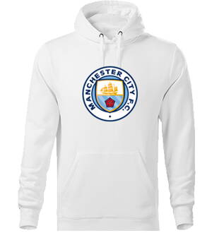 Mikina s kapucňou MANCHESTER CITY, biela