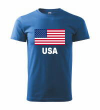 Tričko s logom USA, modré
