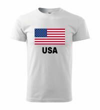 Tričko s logom USA, biele