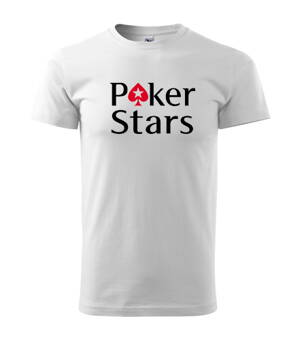 Tričko Poker Stars, biele