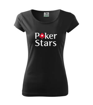 Dámske tričko Poker Stars, čierne