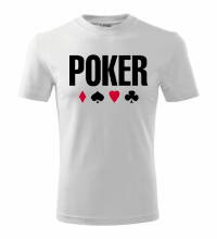 Tričko Poker, biele