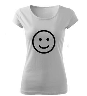 Dámske tričko SMILE, biele