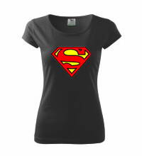 Dámske tričko Superman, čierne