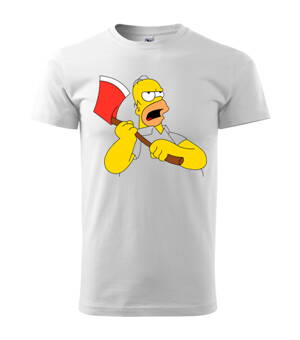 Tričko Simpsons / Sekera, biele