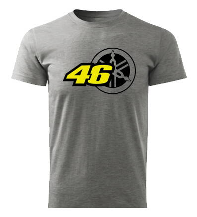 Tričko 46 Yamaha, sivé