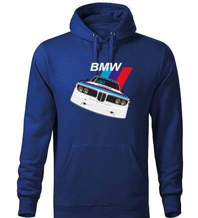 Mikina s kapucňou BMW auto 2, modrá