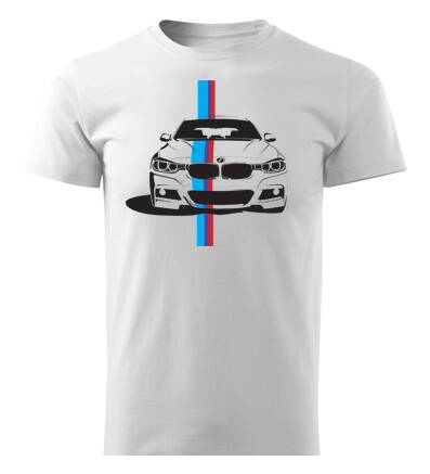 Tričko BMW auto, biele