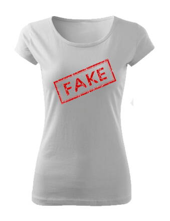 Dámske tričko FAKE, biele