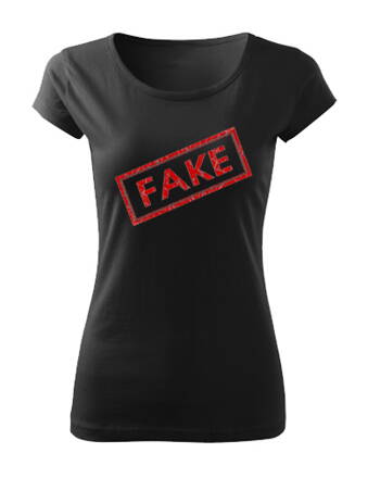 Dámske tričko FAKE, čierne