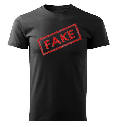 Tričko FAKE, čierne