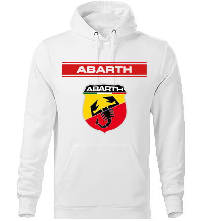 Mikina s kapucňou ABARTH, biela