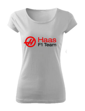 Dámske tričko HAAS F1 Team, biele