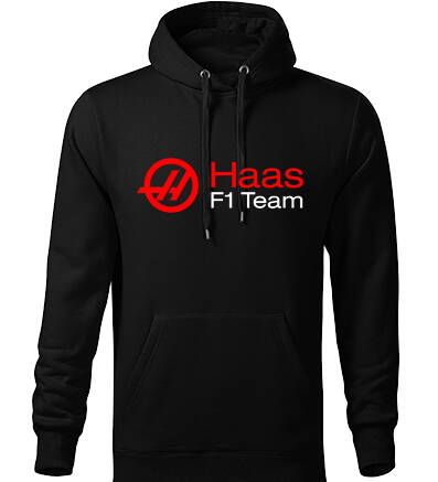 Mikina s kapucňou HAAS F1 Team, čierna