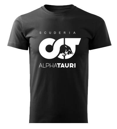 Tričko Scuderia ALPHATAURI, čierne