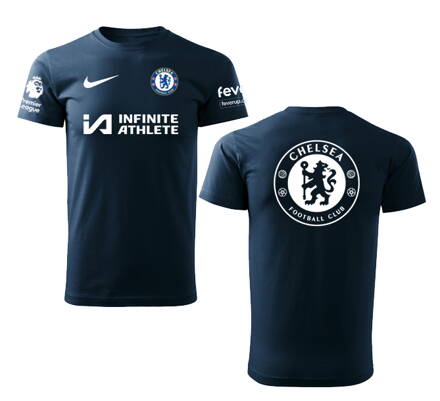 Tričko FC CHELSEA šport, tmavomodré