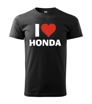 Tričko I LOVE Honda, čierne