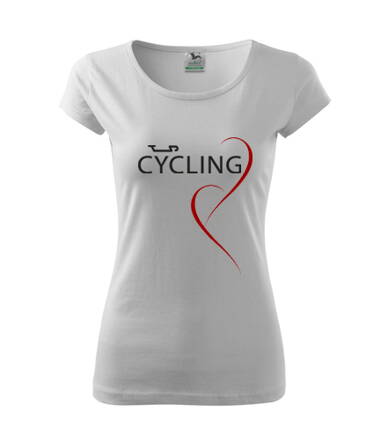 Dámske tričko Cycling, biele 2