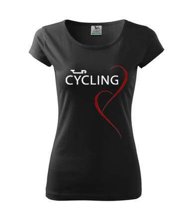 Dámske tričko Cycling, čierne 2