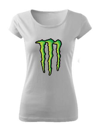 Dámske tričko MONSTER logo, biele