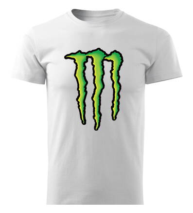 Tričko MONSTER logo, biele