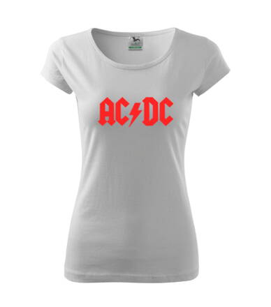 Dámske tričko AC/DC, biele