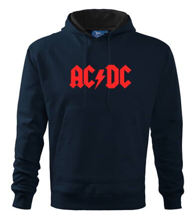 Mikina s kapucňou AC/DC, tmavomodrá