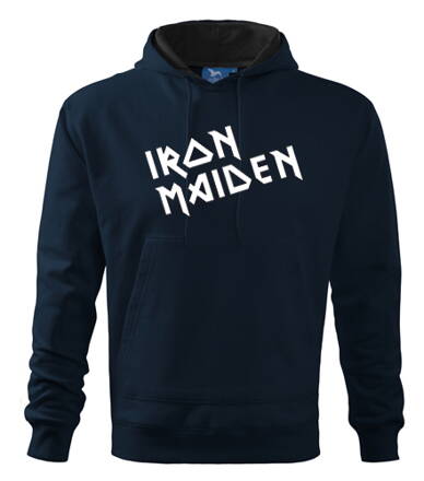 Mikina s kapucňou IRON MAIDEN, tmavomodrá