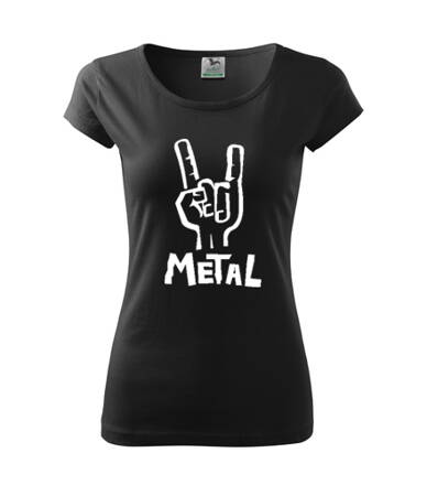 Dámske tričko METAL, čierne 2