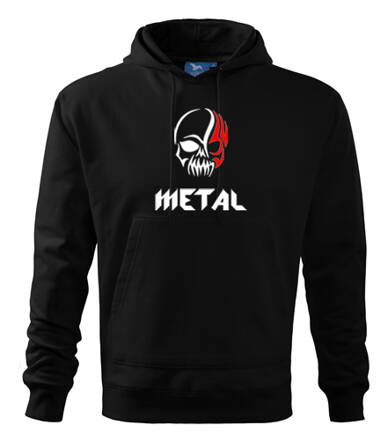 Mikina s kapucňou METAL, čierna