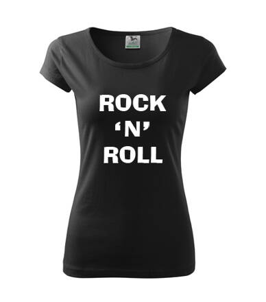 Dámske tričko ROCK N ROLL, čierne